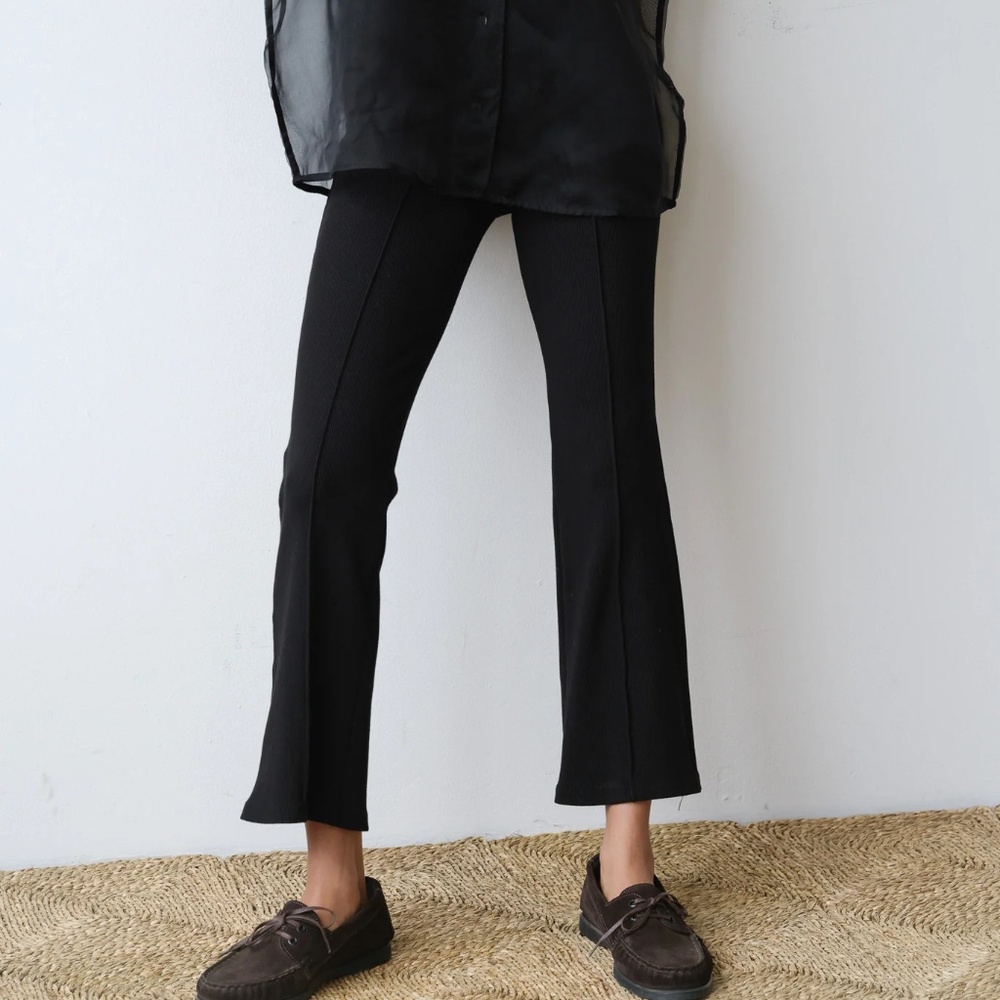 DONNI. Dark Navy / Almost Black Boot Cut Pants